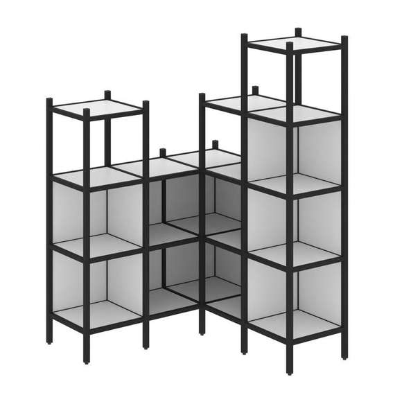 Лофт Угловой внутренний стеллаж VR.L-39  1278*1278*1869