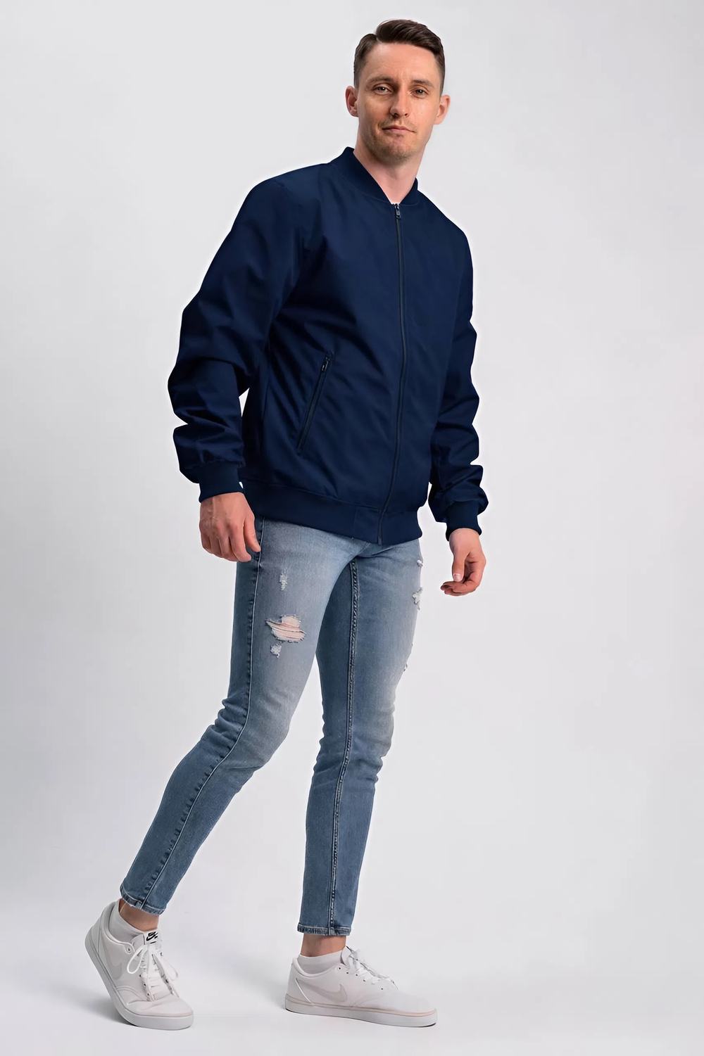 Бомбер мужской "HN-15" синий