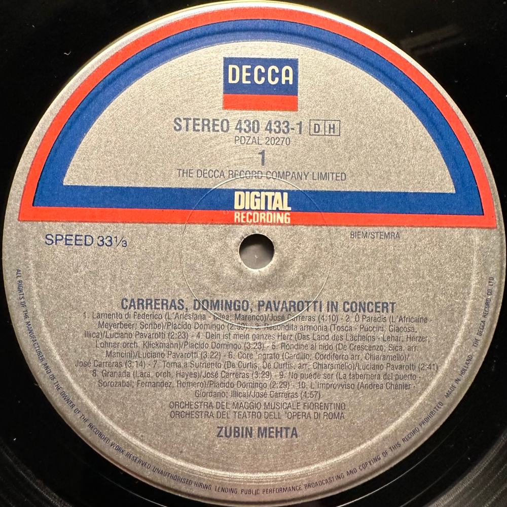 Carreras, Domingo, Pavarotti, Mehta - In Concert (Голландия 1990г.)