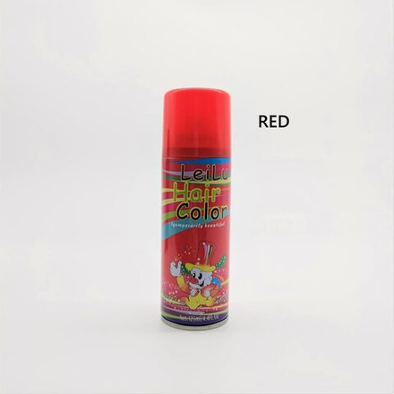 Leilu Hair Color Purple Red - Цветной лак для волос Фиолетово-красный 125 мл (красный баллончик)