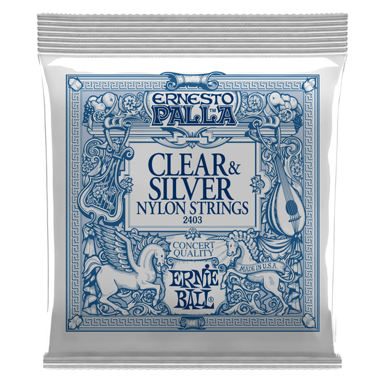 Струны для классической гитары ERNIE BALL 2403 Ernesto Palla Clear&Silver Nylon Medium 28-42