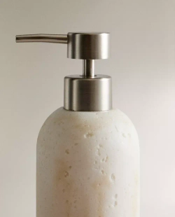 ZARA HOME ДОЗАТОР МЫЛА С МРАМОРНЫМ УЗОРОМ, ЭКРЮ