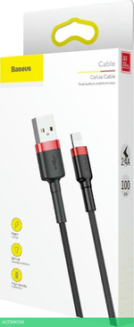 Кабель Baseus Cafule 1m Red/Black (CALKLF-B19)