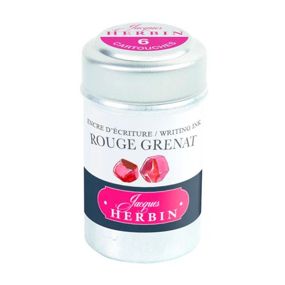 Картриджи для ручки Herbin Rouge grenat Гранатовые 6 шт (20129T)