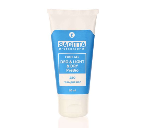 Sagitta Foot gel Deo &amp; Light &amp; Dry, гель для ног с подсушивающим эффектом, 50мл