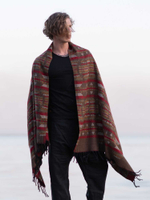 Шарф теплый с индейским орнаментом