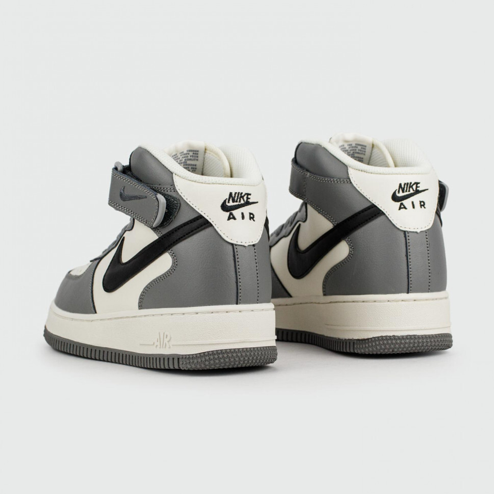 кроссовки Nike Air Force 1 Mid Grey / White Black