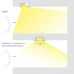 Профиль SL-BEVEL-W21-F-2000 ANOD BLACK (Arlight, Алюминий) 048997