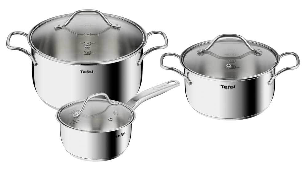 Набор посуды Tefal Intuition 6 предметов 1,3/2,9/5л 16/20/24см B864S674