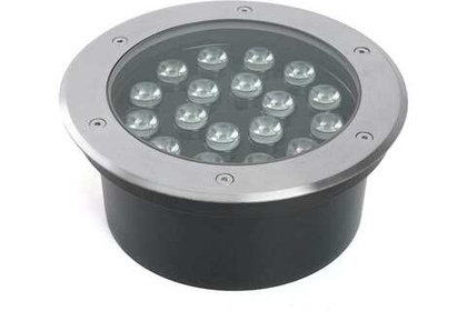 Светильник LED тротуарный (грунтовый) встраив. SP2804, 20W, AC12V, низковольтный, 3000K, металлик, IP67 Feron