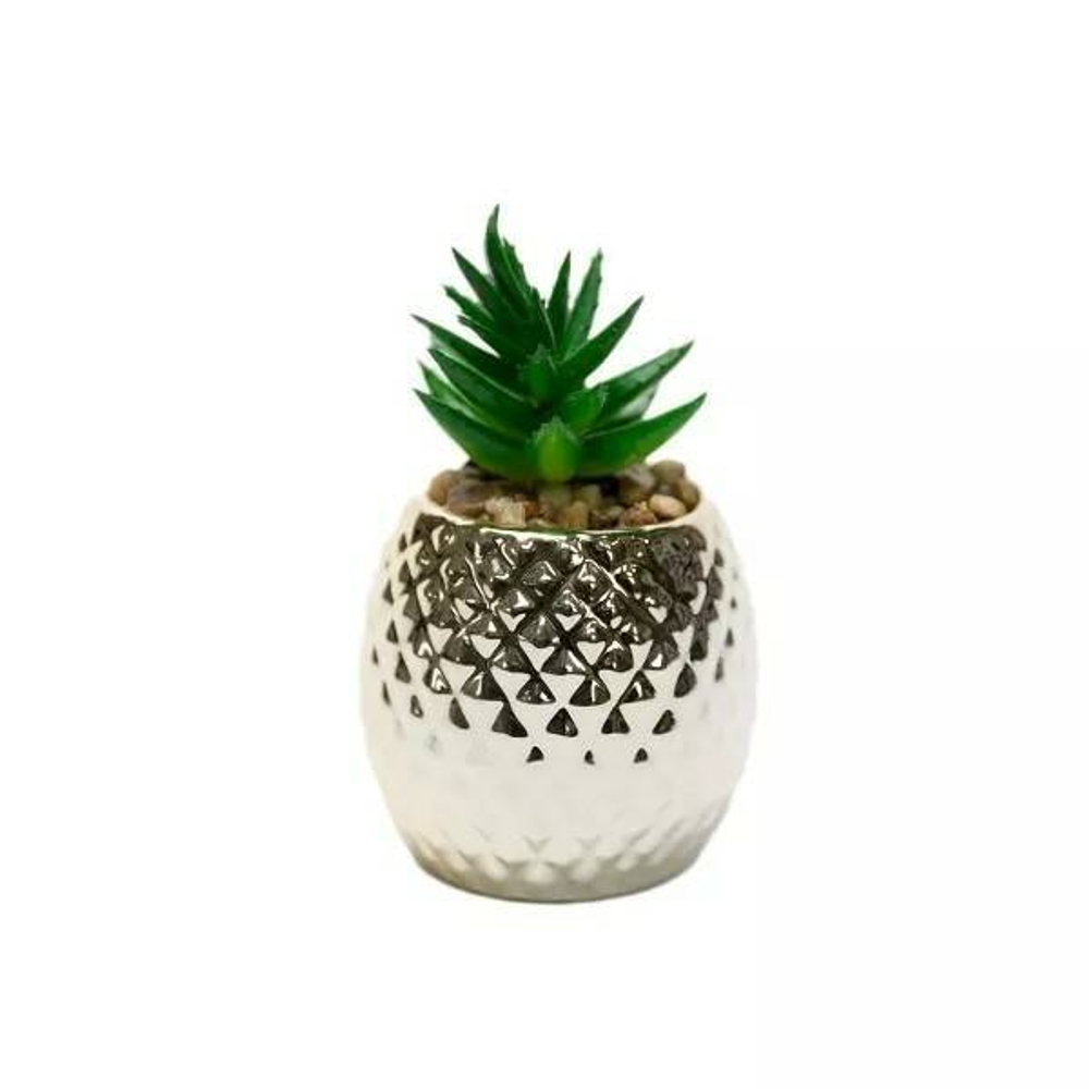 Суккулент Wylam Floox 6,5х6,5х9,5см золотой керамика