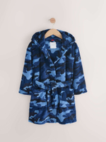 Халат флисовый для мальчика Next E90-764, Синий, Черный