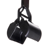 Совок - ковш для уборки за животными «Безконтактный», цвет черный, 28*7,5*9см (лейбл)