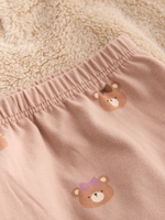 Толстовка флисовая и легинсы в комплекте для малышей Next 904-482, Бежевый, Коричневый