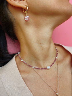 Чокер Турмалин и Жемчуг