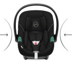 Коляска 3 в 1 Cybex Priam IV Rosegold complete и автокресло Aton S2 i-Size Moon Black Leaf Green