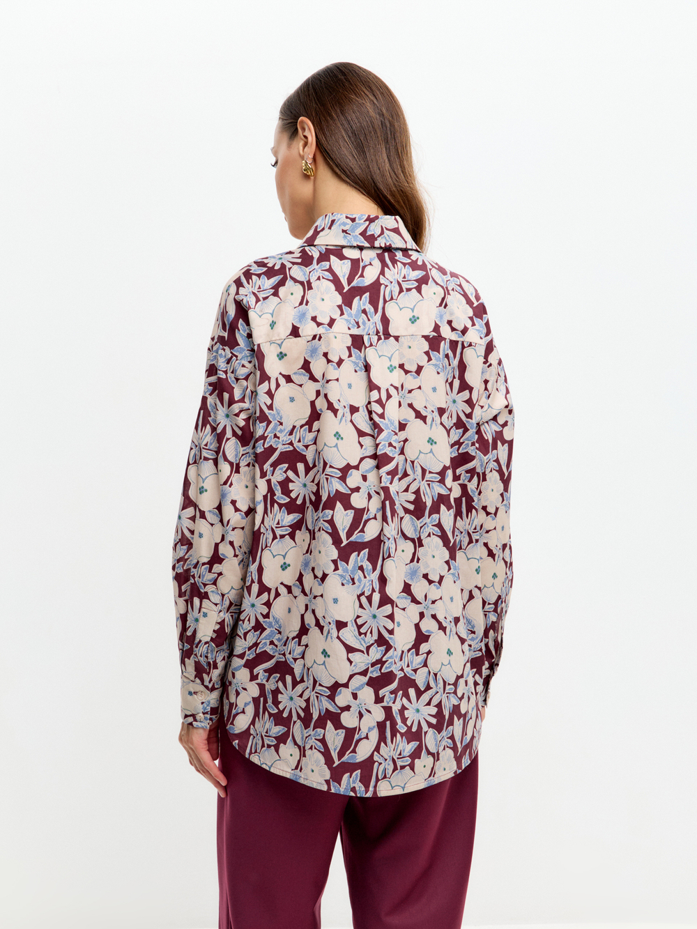 Рубашка с цветочным принтом