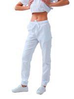 Джоггеры медицинские женские Dr. Nice DRN321 с манжетами на резинке, голубой, 52
