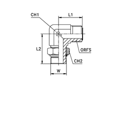 Штуцер FMA90 D06 ORFS 9/16 - UNF 3/4
