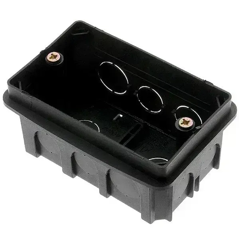 PlastElectro (подходит под Anam Legrand Чёрный) Коробка монтаж. 100х60х50мм IP20 PE 000 031