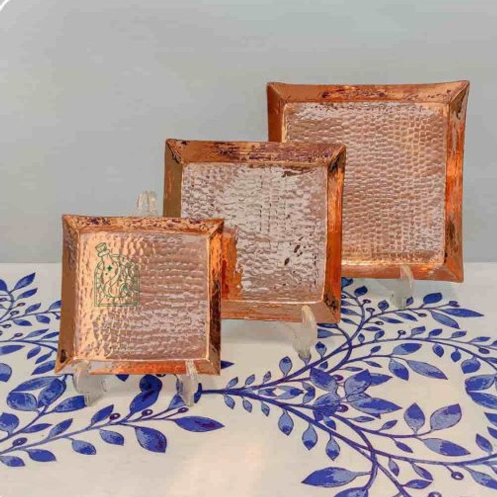 Медный сервировочный поднос ручной работы Exirmes 30220294 Иран Медный сервировочный поднос ручной работы Exirmes 30220294 Иран