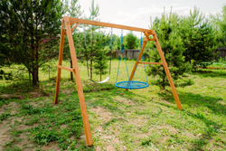 Деревянные качели с качелями гнездо 100 см и гибкими качелями