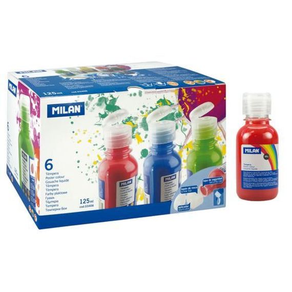 Boya \ краска  BOX WITH 6 BOTTLES 125ml POSTER COLOUR