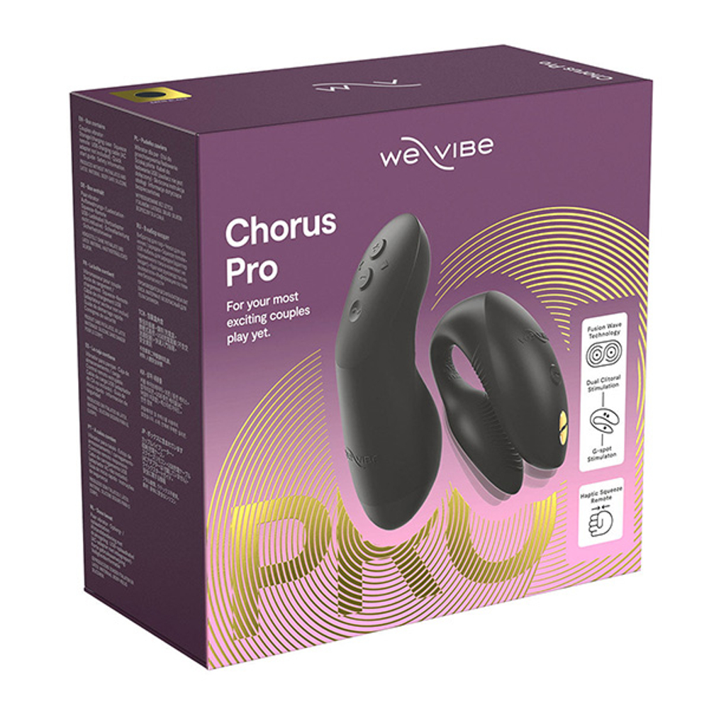 Черный вибратор 8см для пар с пультом ДУ и управлением через приложение We-Vibe Chorus Pro Satin Black SNSP1SG9