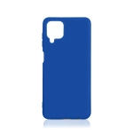 Силиконовый чехол с микрофиброй для Samsung Galaxy A22/M22 blue DF