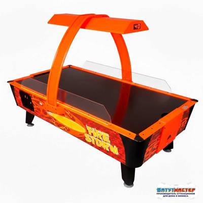 Игровой стол детский аэрохоккей «Шторм» с LED-подсветкой, 250×140×180 см