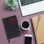 Ежедневник датированный 2022 А5 138x213 мм BRAUBERG "Chameleon", под кожу, черный/красный, 112822