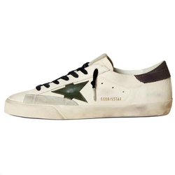 Кеды Golden Goose Superstar Green Leather Star and Grey Leather Heel Tab