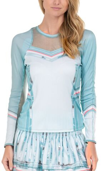 Женская теннисная футболка (dł. Рукава) Lucky in Love Can't Find Me Love Long Sleeve - небесный