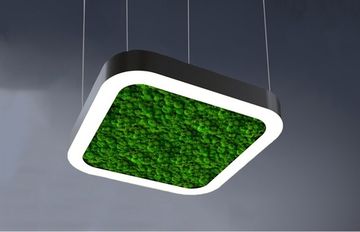 Светодиодный  обьемный светильник  Altavolta -  Quadra Ring Green со мxом.