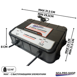 Зарядное устройство SEA-PRO ТЕ4-0289 (1х12В AGM, 1х36В LiFePo4)