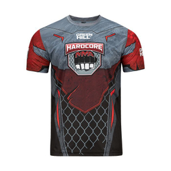 TSH-10570 Футболка HARDCORE MMA красно-чёрная