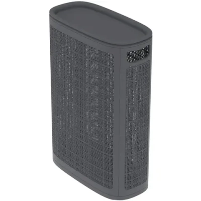 Корзина для белья Лён 45л плетёная 43×20×60см графит