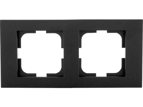 Рамка 2-ая OVIVO GRANO черный металлик 400-170000-226