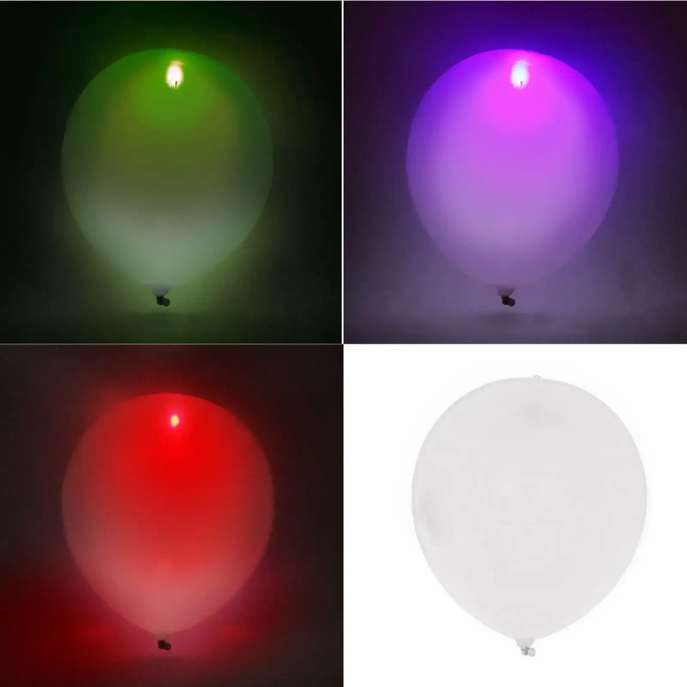 Воздушные шары 5 шт, 10»/25см Светящиеся, белый