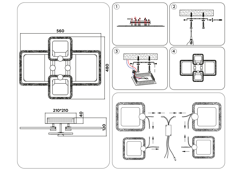Ambrella Потолочный светодиодный светильник с пультом Original FA5309