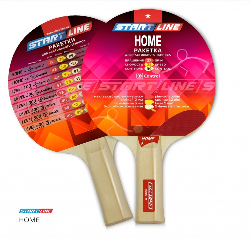 Теннисная ракетка Start line Home 1* анатомическая