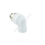 Угольник PP-R комбинированный разъемный белый Дн 25х1/2" НР для радиатора VALFEX 10238134