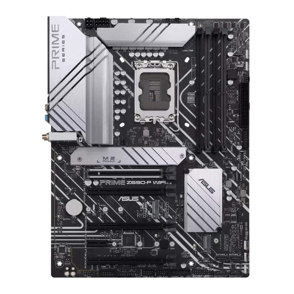 Материнская плата ASUS PRIME Z690-P WIFI s1700 4*DDR5, DP+HDMI, SATA3 + RAID, Audio, Gb LAN, USB 3.2*9, USB 2.0*4, COM*1 header (w/o cable), ATX; 90MB1A90-M0E