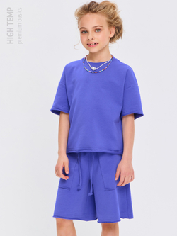 Костюм оверсайз с футболкой и шортами