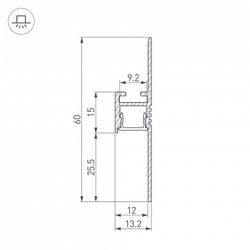 Профиль для плинтусов Arlight ARH-PLINTUS 034983