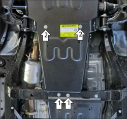 Защита КПП. 2 мм, Сталь. для Jac T8 2019-н.в., Motodor.78313