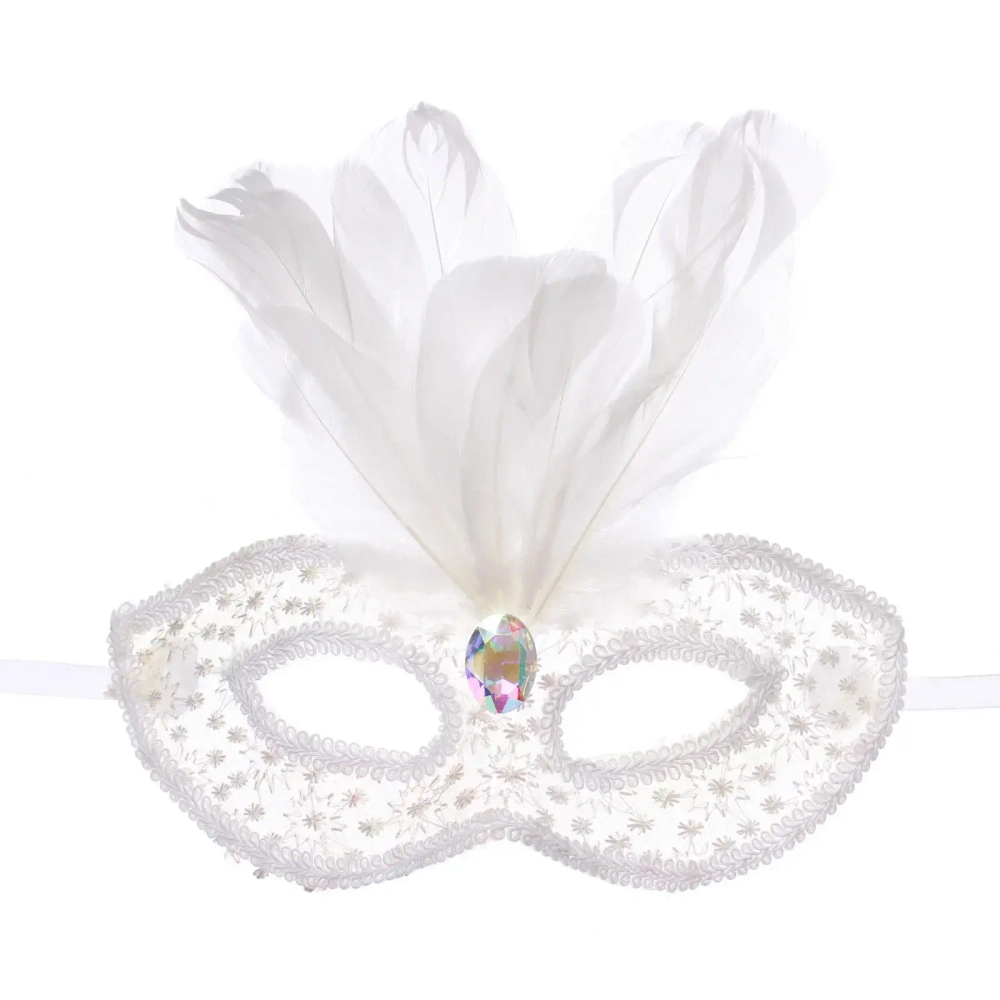 Маска карнавальная «Снежная королева», белый