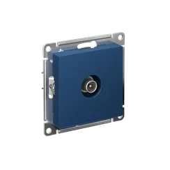 Розетка телевизионная оконечная TV AtlasDesign 1дБ механизм аквамарин SE ATN001191