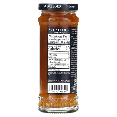 St. Dalfour, Конфитюр с имбирем и апельсином, фруктовый джем, 10 унций (284 гр)