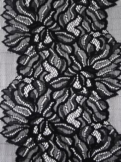 652 Кружево эластичное 17 см, Италия, черный 170